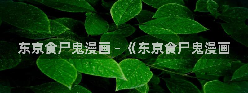 汗汗漫画下拉：东京食尸鬼漫画 - 《东京食尸鬼漫画