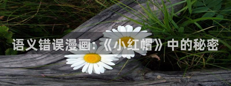 汗汗漫画sss网站：语义错误漫画: 《小红帽》中的秘密